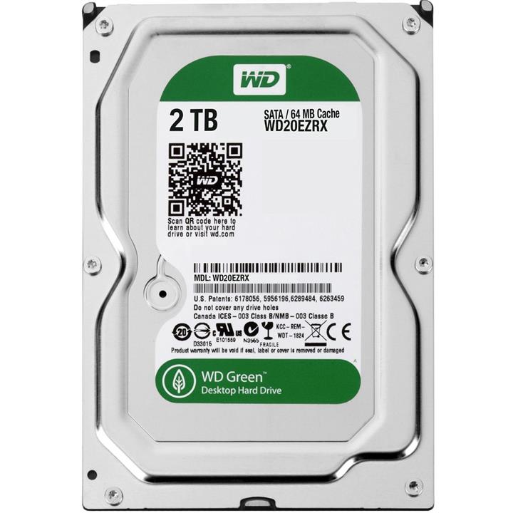 هارددیسک اینترنال وسترن دیجیتال سری سبز مدل WD20EZRX ظرفیت 2 ترابایت Western Digital Green WD20EZRX Internal Hard Drive - 2TB